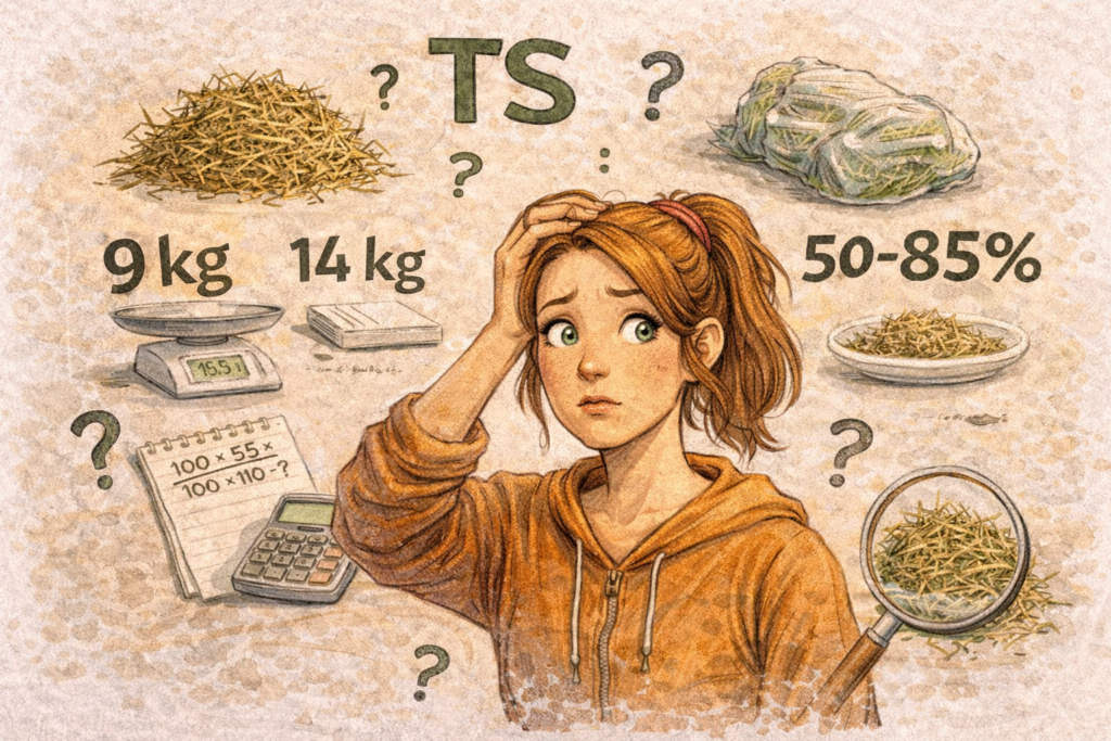 Visar förvirringen och osäkerheten inför begrepp som TS-halt och foderräkning