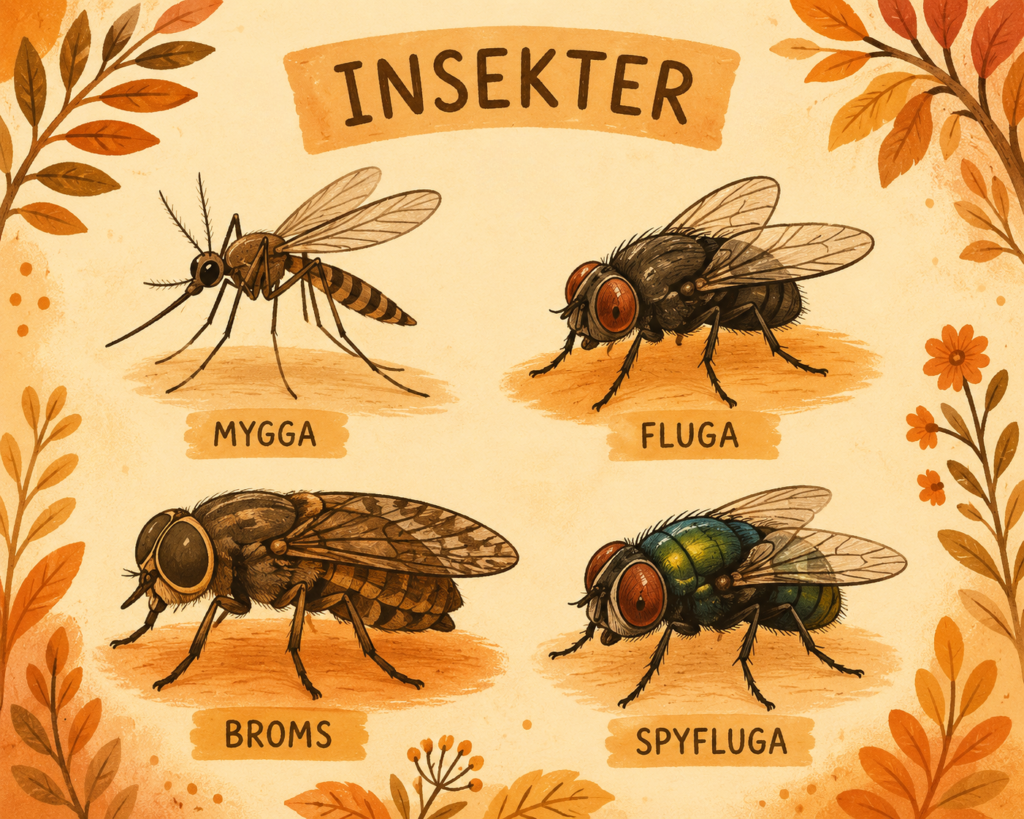 4 vanliga Insekter på sommarbetet